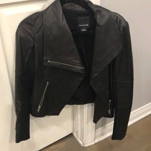 Black leather jacket